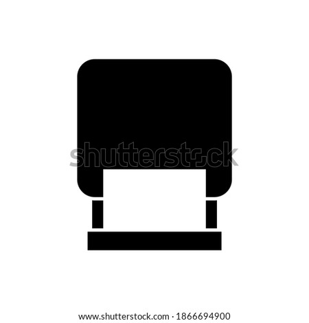 Stamp icon, approved logo isolated on white background