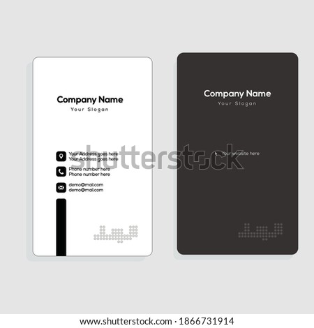 black and white business card idea Royalty-Free Stock Photo #1866731914