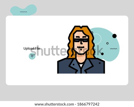 musician avatars lineal color style icon set design of Person social communication human user partnership member and figure theme Vector illustration