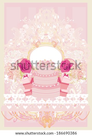 Happy Birthday - abstract floral greeting card