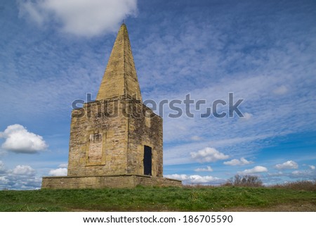The Ashurst beacon on top of the hill in Dalton, Northwest, England.