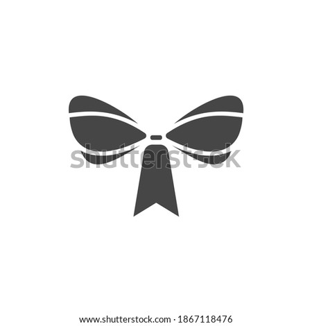 Bow Tie Icons Black and White Vector Graphic