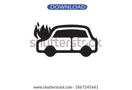 car acciden icon or logo isolated sign symbol vector illustration - high quality black style vector icons.