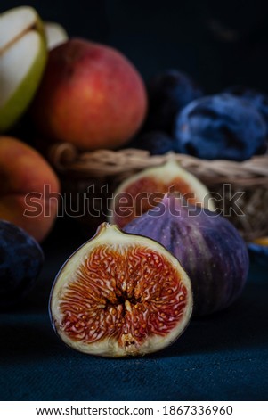 juicy fresh fruits on the table	

