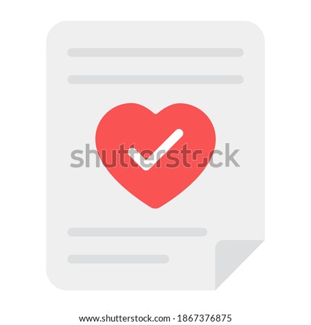 
Heart on paper showcasing cardiology report icon
