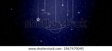 Drawing galaxy background stars illustration banner space night sky