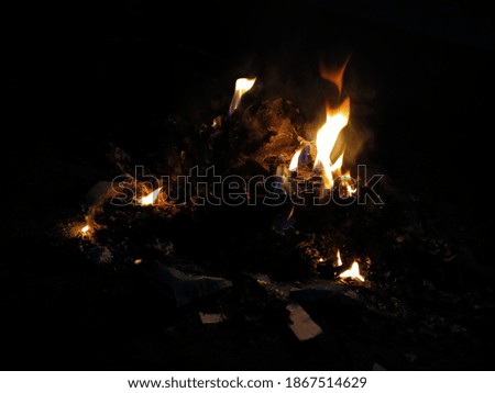 Close up picture of wood fire