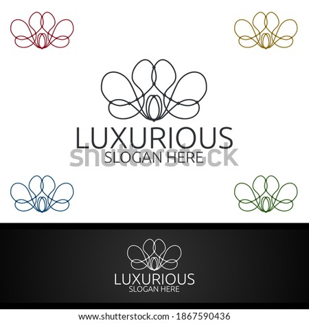 Crown Luxurious Royal Logo for Jewelry, Wedding, Hotel or Fashion