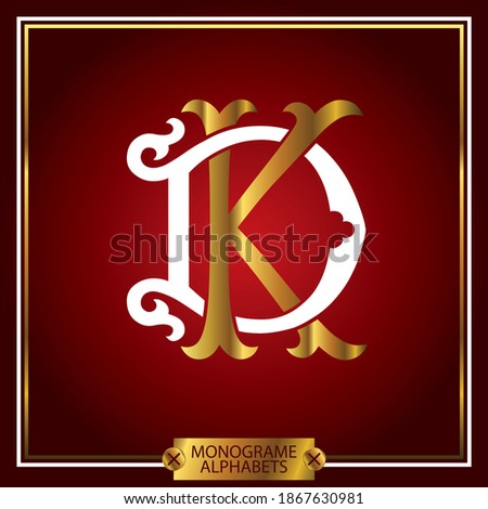 Luxury Logo set with Flourishes Calligraphic Monogram design for Premium brand identity. Gold and white Letter with Graceful Royal Style.
Calligraphic Beautiful Logo. Vintage Drawn Emblem	