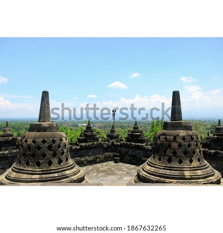 a beautiful view from borobudur temple