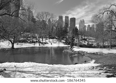 Central Park and Manhattan Skyline, New York City, USA