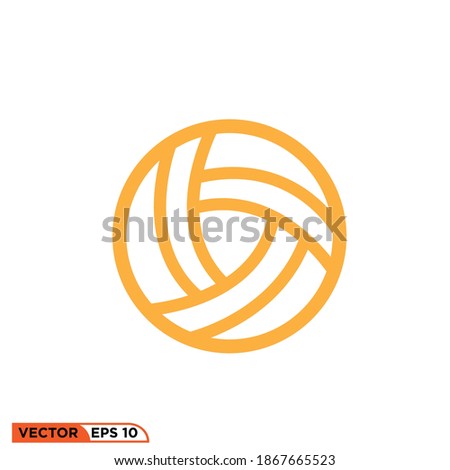 Icon vector graphic of Volley Ball, good for template eps 10