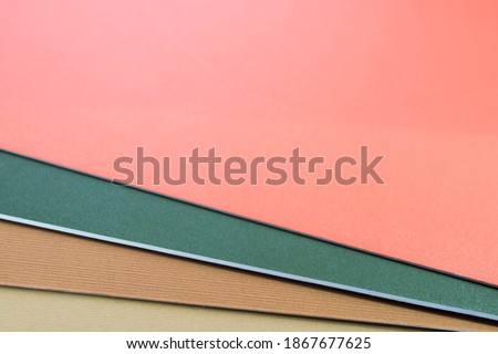 Colorful passepartouts for picture framing in a small shop, image for background.