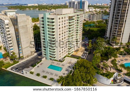 Island Terrace Condominium aerial photo Miami Beach
