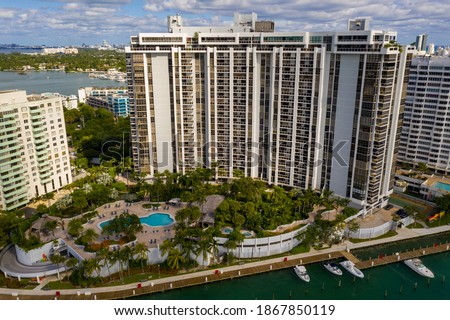 Nine Island Avenue aerial real estate photo Miami Beach