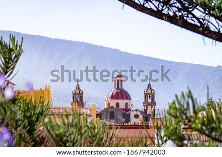 view of the cathedral of La Orotava on tenerife Royalty-Free Stock Photo #1867942003