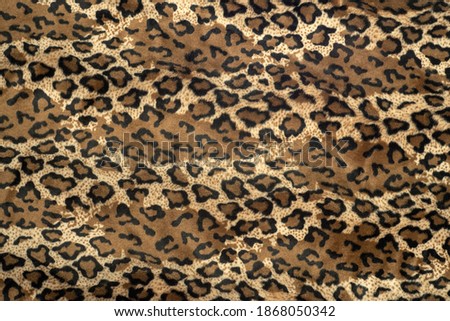 The texture of leopard print fabric