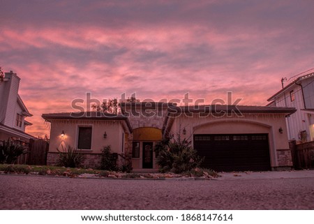 San Jose Suburban Home at Sunset