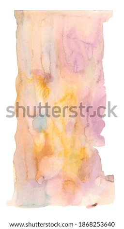 An abstract background in a delicate pastel scheme,blots of transparent acrylic pink, orange, lilac, blue, on a white background