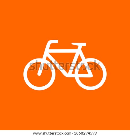 Bicycle and background as icon