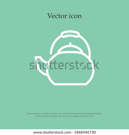 kettle line icon, outline vector illustration.