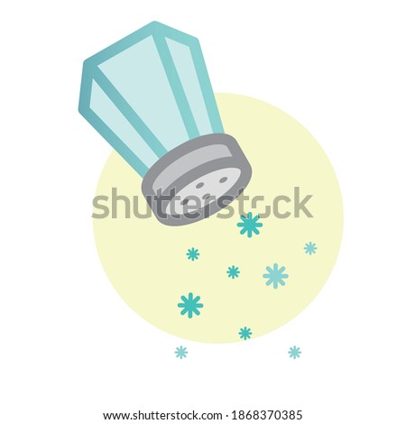 salt sprinkling illustration vector. salt shaker vector icon.