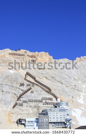 Top of Germany: The Schneefernerhaus, a centre for climate, atmosphere and environment research at the Zugspitzplatt beneath the Zugspitze, the highest mountain of Germany