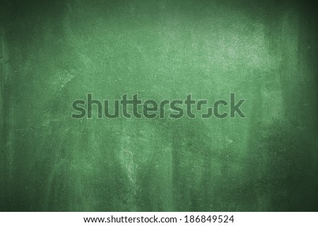 Cleaned green chalk board surface