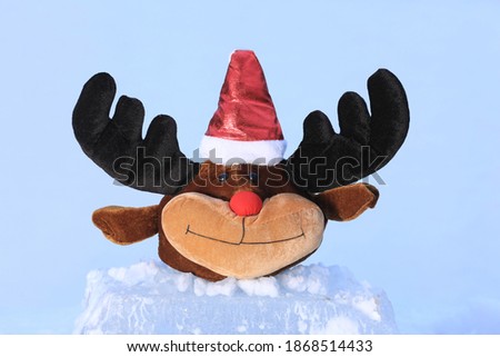 christmas masquerade deer antlers in the snow