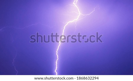 A thunderstorm at night over the sea
