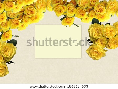 card mockup and beautiful flowers 