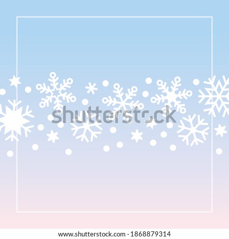 Winter background. Christmas backdrop decorated with snowflakes. Vector 10 EPS.