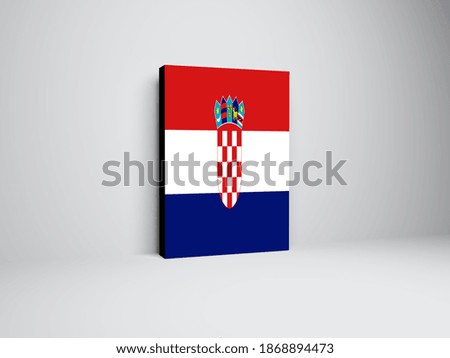 3d illustration - Flag of Croatia on Book Cover. Book covered with Croatia Flag for advertising, education, achievement, festival, election.