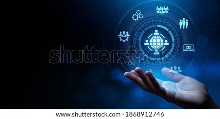 Outsourcing global Recruitment HR Business finance concept. Royalty-Free Stock Photo #1868912746