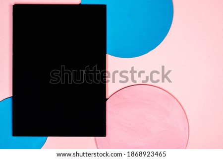 black rectangle on cool black and colored background