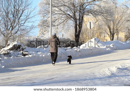 A city in Ostrobothnia, Finland during the winter months January-February.