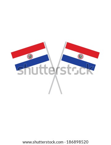 Crossed Paraguay Flags - Vector