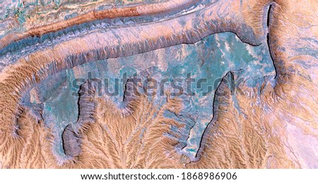 The Indian antelope,  United States, abstract photography of relief drawings in  fields in the U.S.A. from the air, Genre: Abstract Naturalism, from the abstract to the figurative, 