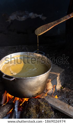 Few images taken during the cooking process of local corn beer known in the English Regions of Cameroon as sha