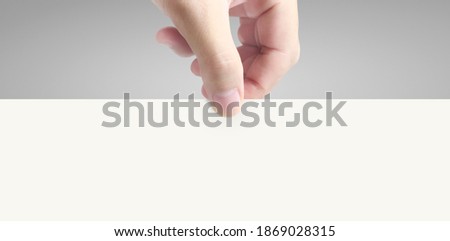 Hand holding virtual a paper with your