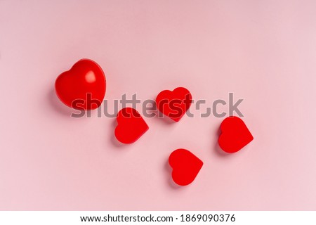 Valentine's day background. Abstract concept for lovers with hearts on a pink background