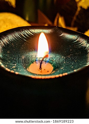 A picture taken of a candle