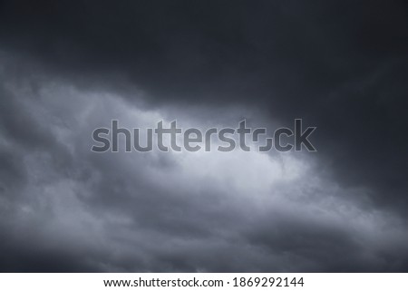 Dark rain clouds in the sky before the rain storm