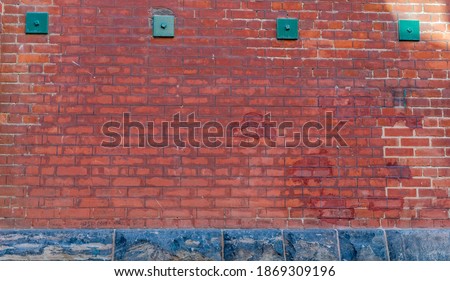 Old red brick building backdrop