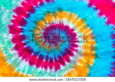 Fashionable Colorful Retro Abstract Psychedelic Tie Dye Swirl Design.
