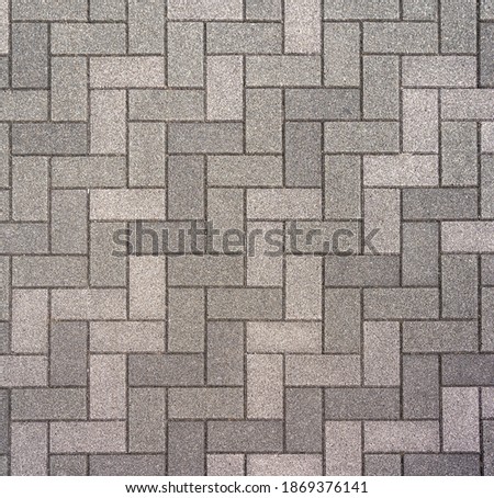 Texture: Pavement in Japan. Interlocking concrete pavers. Royalty-Free Stock Photo #1869376141