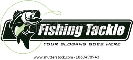 Bass Fishing Logo, Unique and Fresh Bass fish jumping out of the water, awesome to use in your bass fishing activity. 