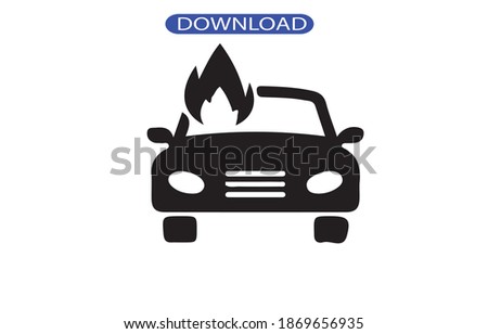car acciden icon or logo isolated sign symbol vector illustration - high quality black style vector icons.