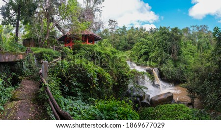 Than Sawan Waterfall View A beautiful waterfall in Na Haeo District, Loei Province, Thailand.