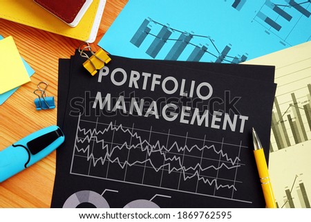 Portfolio management report with data and financial charts.